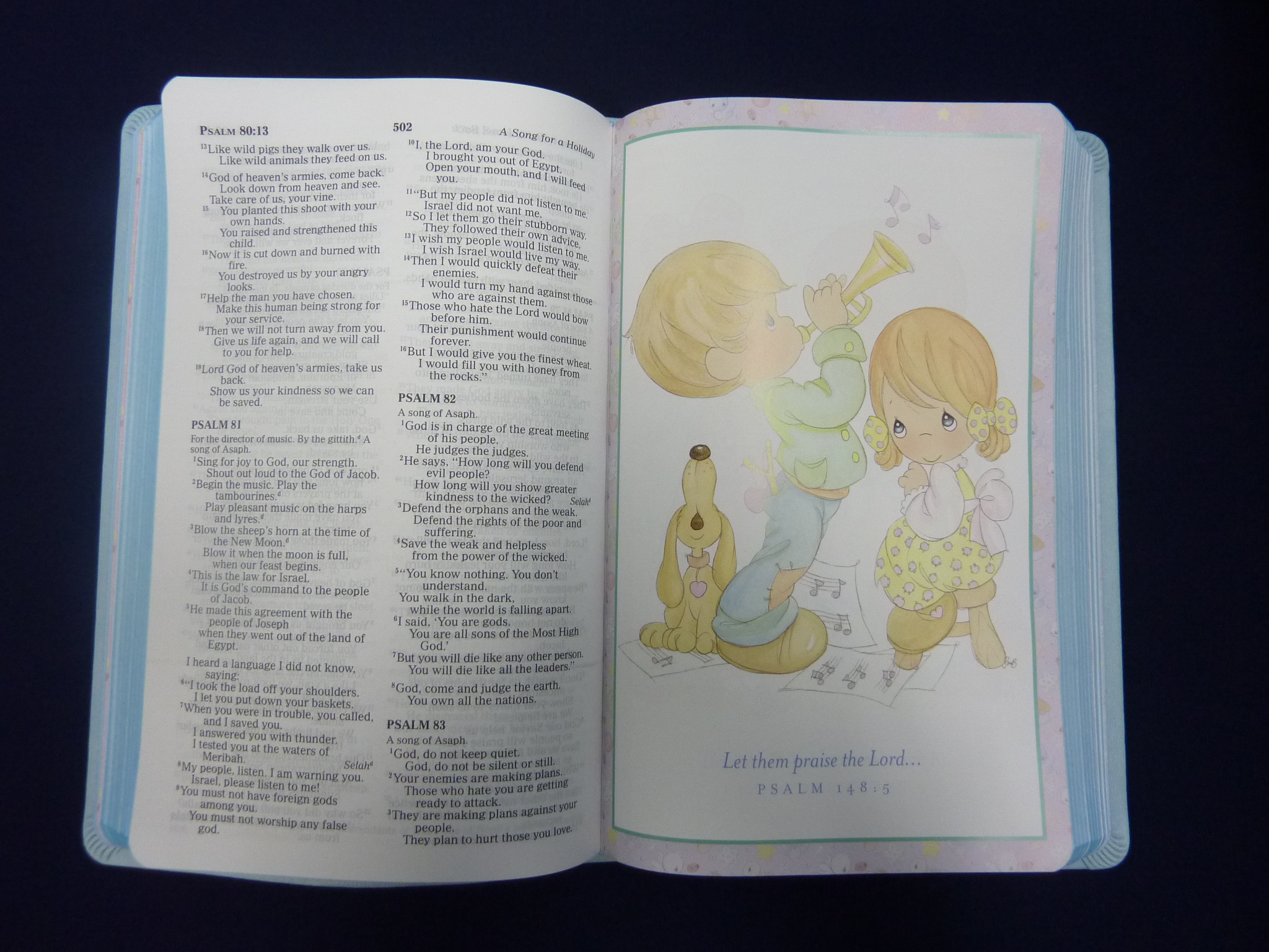Precious Moments Bible Large Blue Catholics Corner